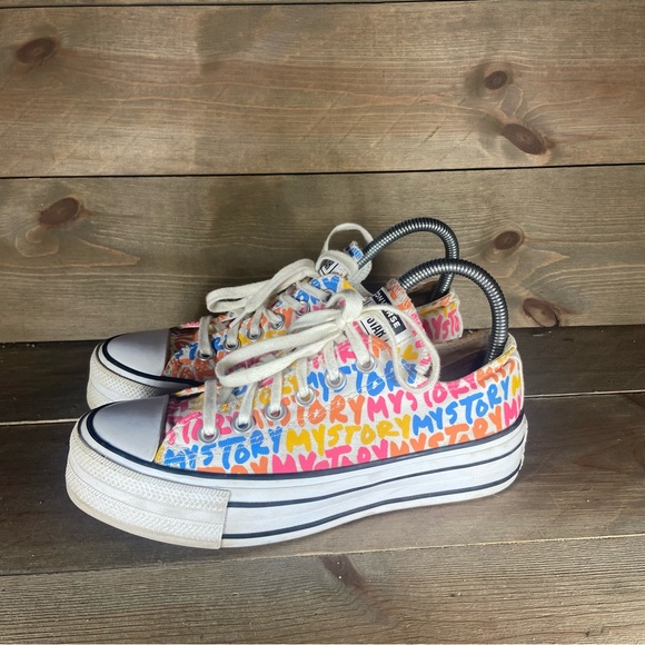 Converse all star chuck Taylor Womens size 6 shoes multicolor platform sneakers - Picture 1 of 8